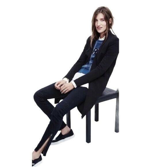 Madewell Denim - Madewell Skinny Skinny Jeans Ankle Zip Moto Dark Wash Blue Denim Size 26